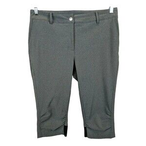 ANNIKA by Cutter & Buck Pedal Pusher Shorts  Womens 10  Gray Heather Golf Capris